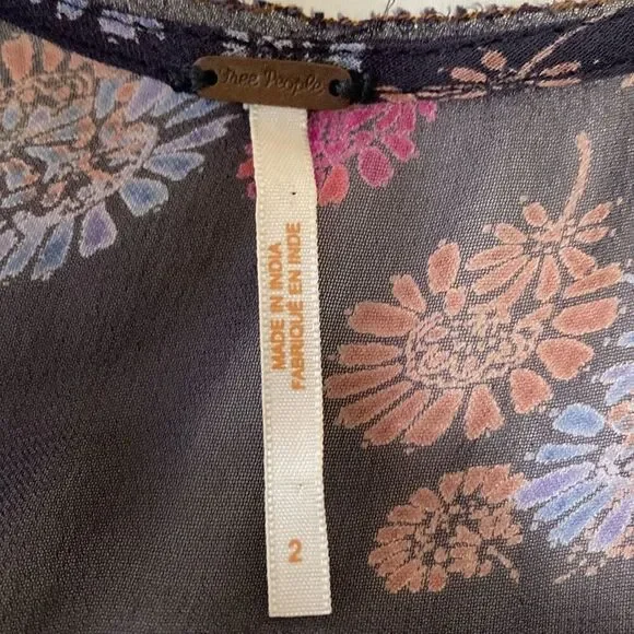 Free People Fit and Flare Mini Dress/Tunic Top Size 2 (J20) - Picture 12 of 15